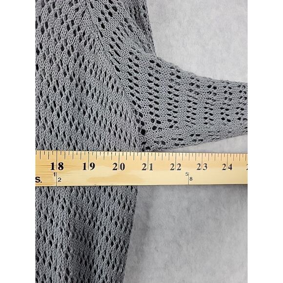 ModCloth 100% Cotton Gray Knit LS Open Front Cardigan Women's Plus 2X - Picture 9 of 12